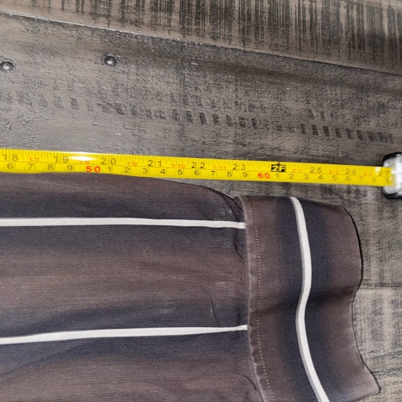 7 Diamonds Mens Shirt Extra Large Button Down Brown Striped Long Sleeve SZ XL​ - Picture 6 of 9